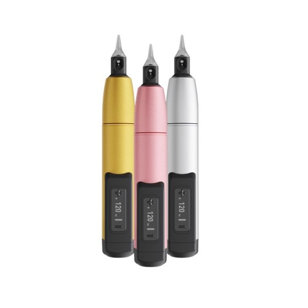 Maszynka bezprzewodowa Amiea Pulse w&nbsp;trzech kolorach – złotym, różowym i&nbsp;srebrnym do&nbsp;makijażu permanentnego