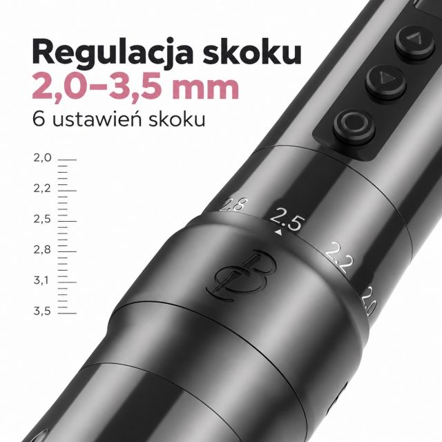 BIOMASER U1 Pro – regulacja skoku 2,0–3,5 mm BIOMASER U1 Pro – regulacja skoku 2,0–3,5 mm
