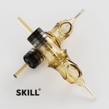 Dwie igły Extra SKILL 0.30/3 RLLT na białym tle w dynamicznym ułożeniu