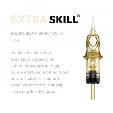 Igła Extra SKILL 0.30/3 RSLT z opisem cech – bezbolesna, skuteczna, idealna do pigmentacji każdej skóry